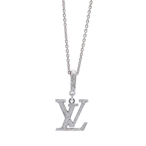 louis vuitton letter l necklace|louis vuitton monogram necklace.